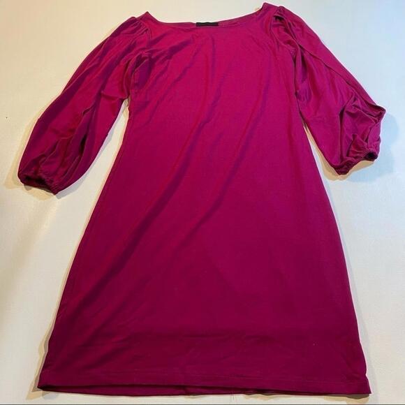 Cynthia Rowley Size XS Megenta Split Sleeve Boat Neck Comfy Boho Dress - Picture 1 of 6